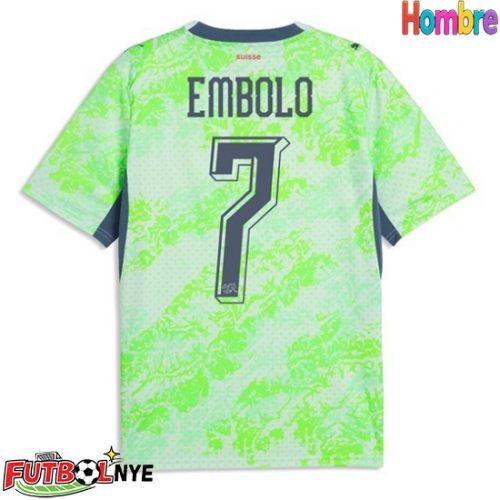 Camiseta Suiza Breel Embolo #7 Visitante Equipación Mundial 2026 manga corta